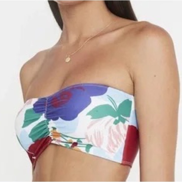 Faithfull the Brand Steffy Bikini Anita Floral Bandeau Top - Picture 3 of 9